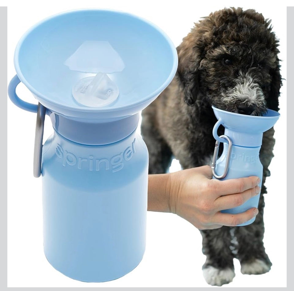 Dog Water Bottle | Portable Travel Water Bottle Dispenser For Dogs - As Seen on Shark Tank | Patented, Leak-Proof Bottles Fill Bowl With Water - Ideal for Walking | BPA-Free