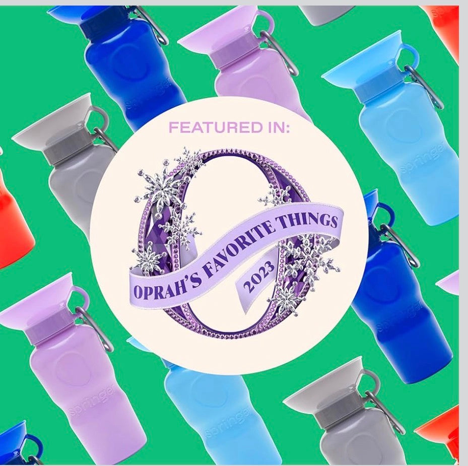 Dog Water Bottle | Portable Travel Water Bottle Dispenser For Dogs - As Seen on Shark Tank | Patented, Leak-Proof Bottles Fill Bowl With Water - Ideal for Walking | BPA-Free