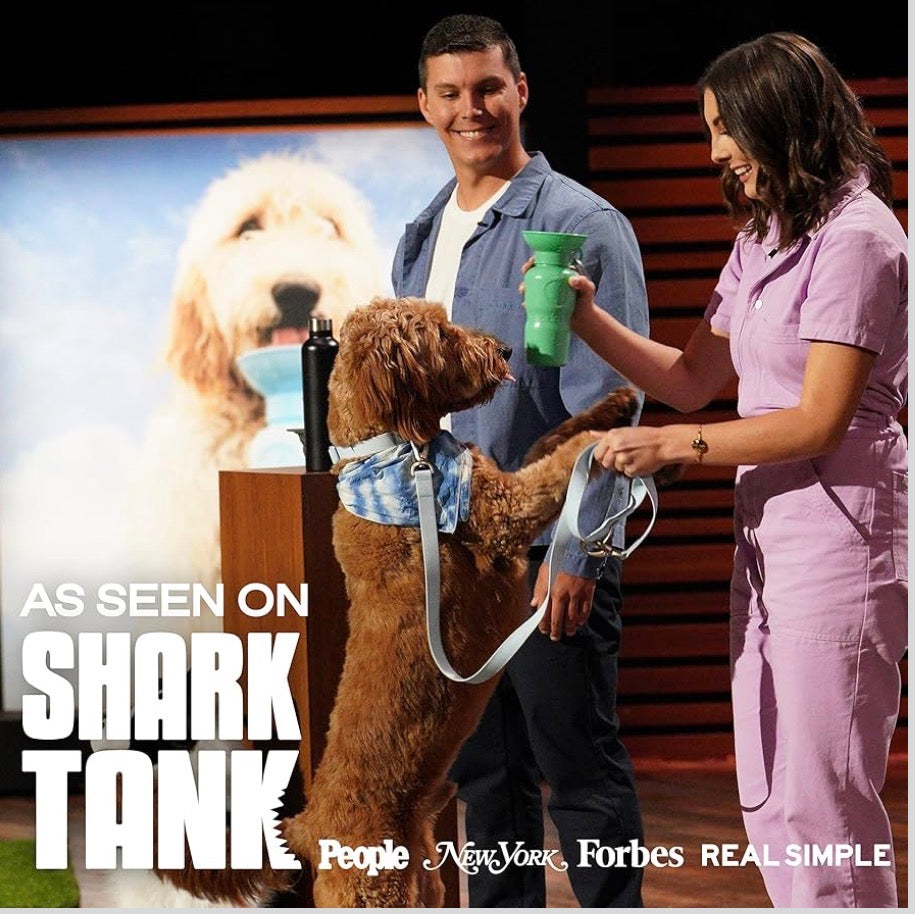 Dog Water Bottle | Portable Travel Water Bottle Dispenser For Dogs - As Seen on Shark Tank | Patented, Leak-Proof Bottles Fill Bowl With Water - Ideal for Walking | BPA-Free